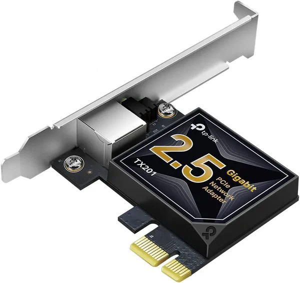 TP-Link 2.5GB PCIe Network Card (TX201): Plug-and-play 2.5GbE PCIe card for multi-gig speeds.