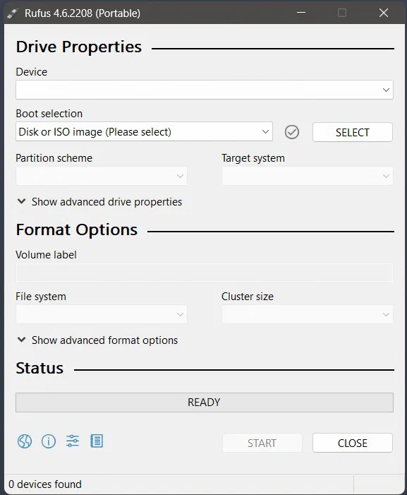 Rufus Interface