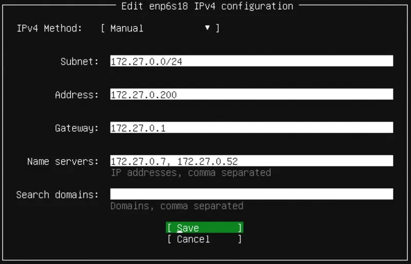 Ubuntu Network Config