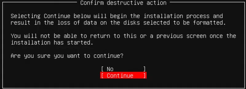 Ubuntu Destruction Warning