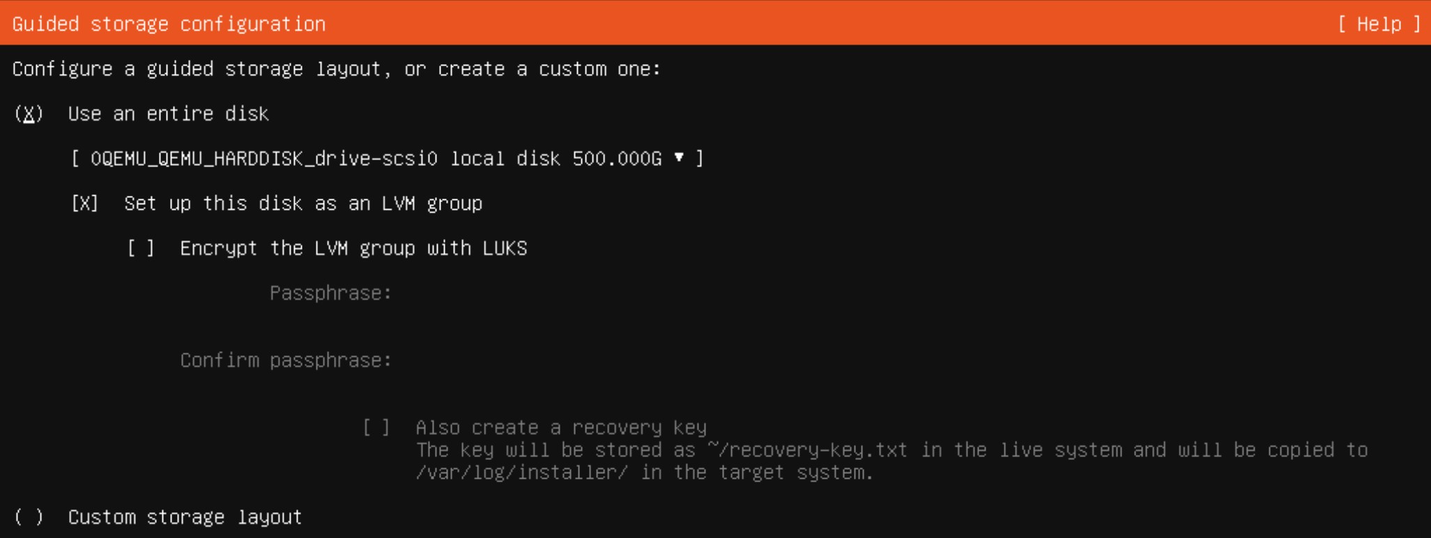 Ubuntu Storage Config
