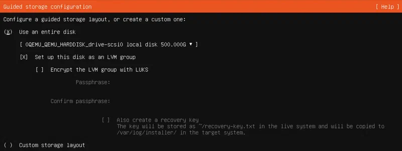 Ubuntu Storage Config