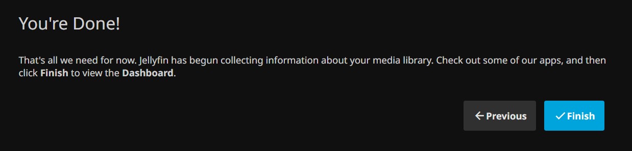 Jellyfin Finished Screen