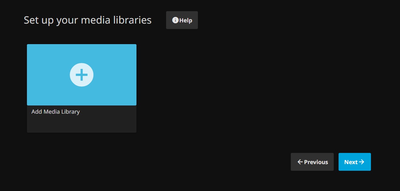 Jellyfin Library Setup Screen