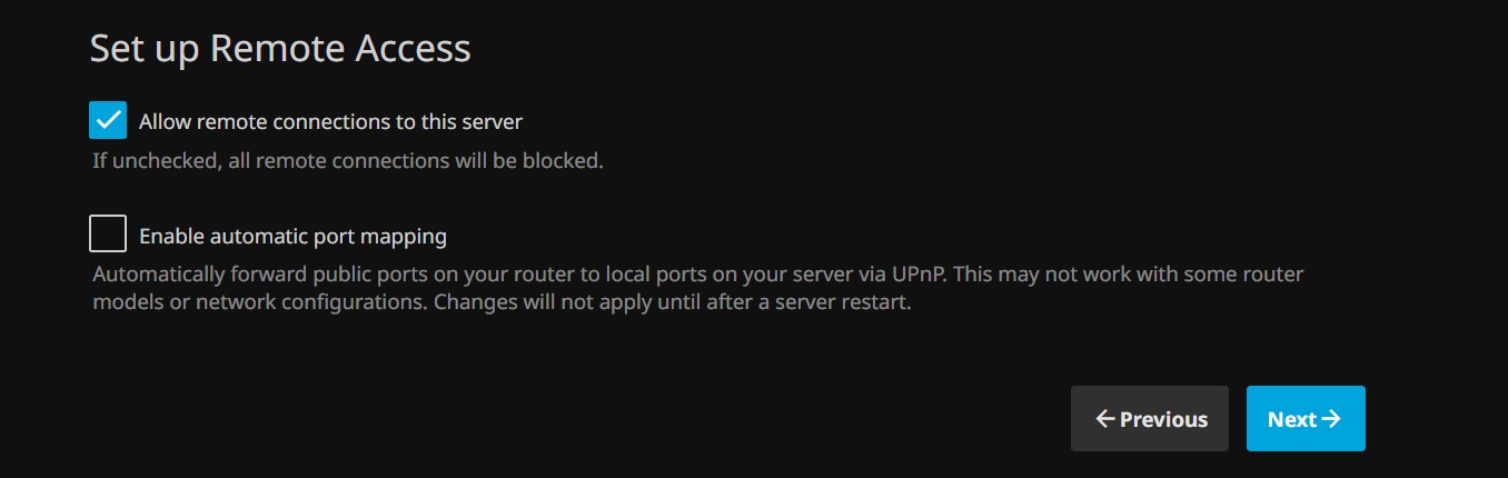 Jellyfin Remote Access Screen